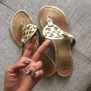 Gold Tory Burch Miller Sandal